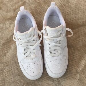 Nike All-White Lace-Up Sneakers
